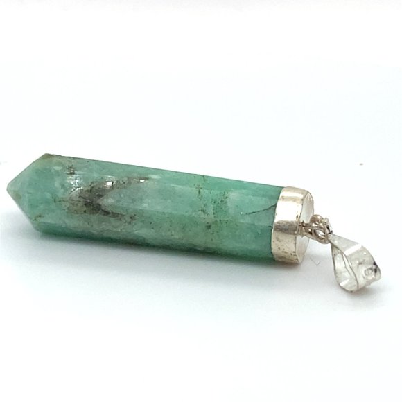 Amazonite 29.50ct Solid 925 Sterling Silver Pendant - Picture 3 of 7